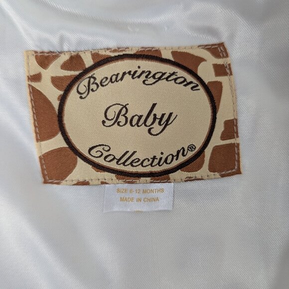 Bearington Baby Collection Faux Fur Giraffe Hooded Sweater Coat 6-12M - Picture 4 of 5